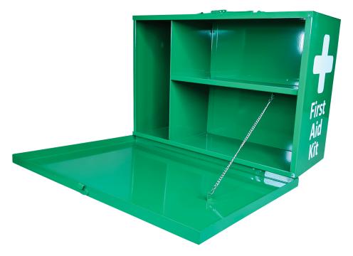 gallery image of Green Metal Wall Mountable First Aid Box - Empty
