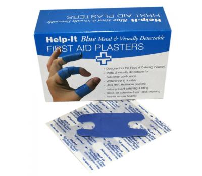 image of Metal Detectable Knuckle Plasters - Blue (100)