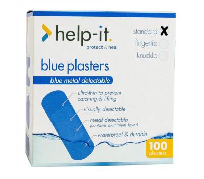 image of Metal Detectable Plasters - Standard Blue (100)