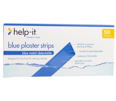 image of Metal Detectable Extended Length Plasters - Blue (50)