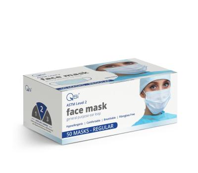 image of Face Masks - 1 Box (50) - ASTM Level 2 - Ear Loop - Size Regular