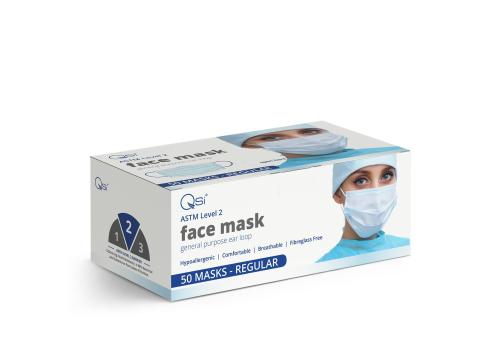 product image for Face Masks - 1 Box (50) - ASTM Level 2 - Ear Loop - Size Regular